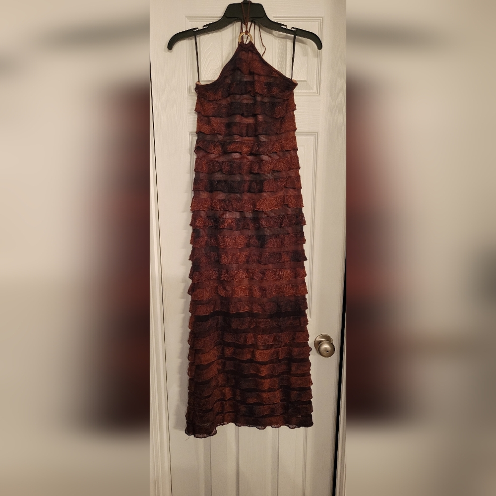 Chic Layered Brown Pencil Skirt